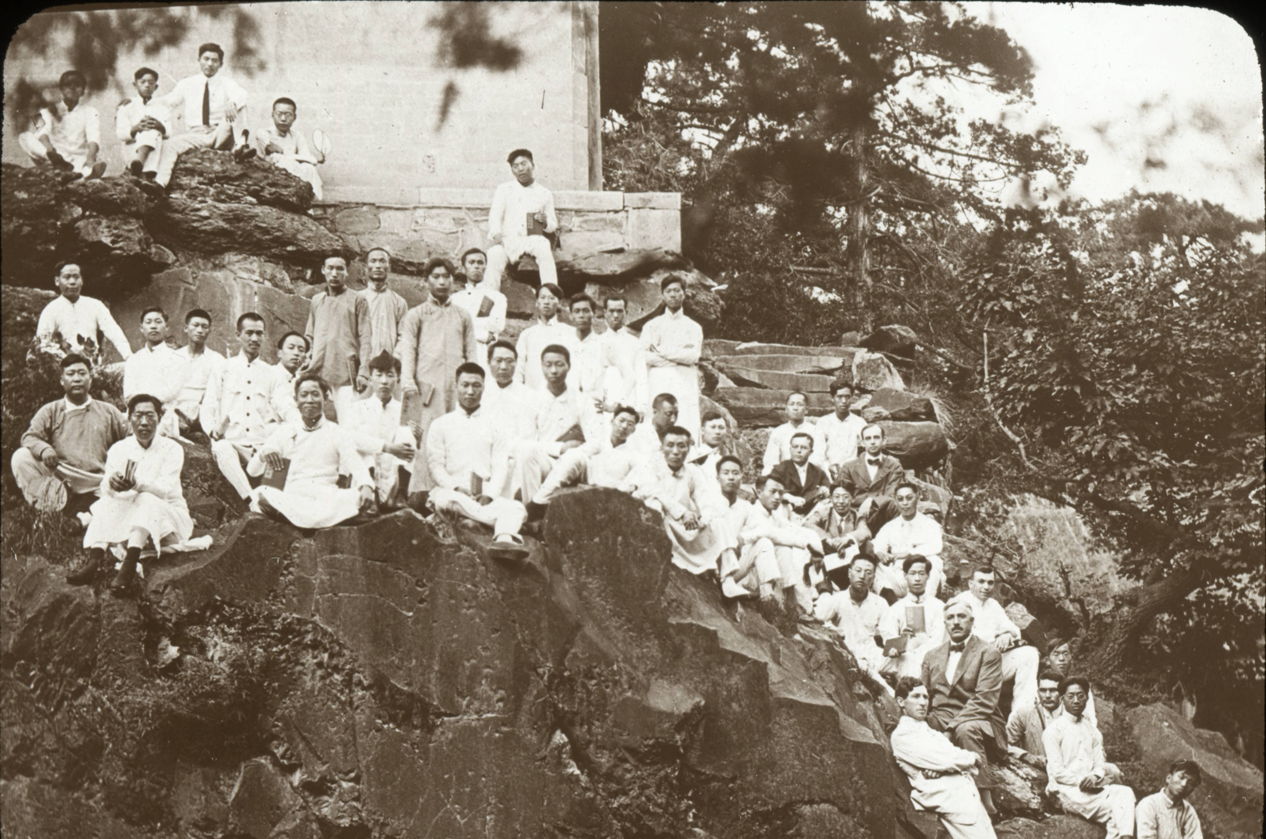 Portrait of students in YMCA-related archival material