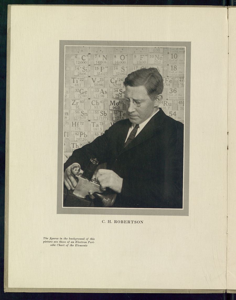 Full portrait page of Clarence H. Robertson from 1926