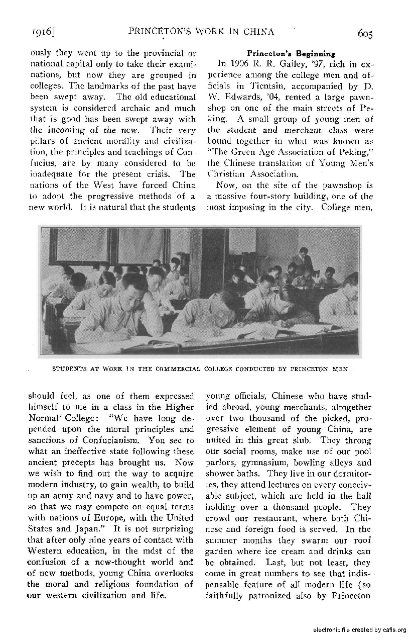 Princeton's Work in China page mentioning Robert R. Gailey and D. W. Edwards
